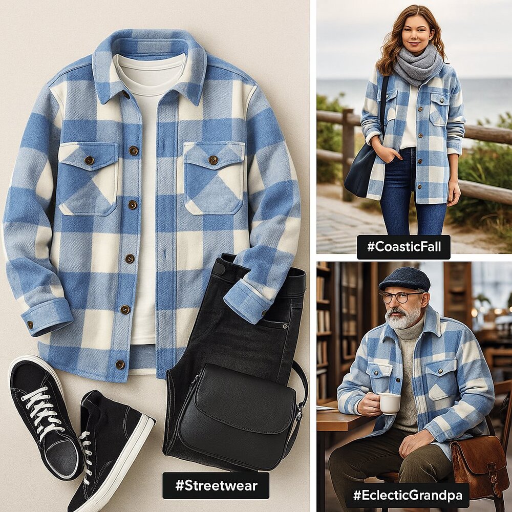 Member’s Mark Plaid Shacket XXL | Unisex Oversized Shirt Jacket